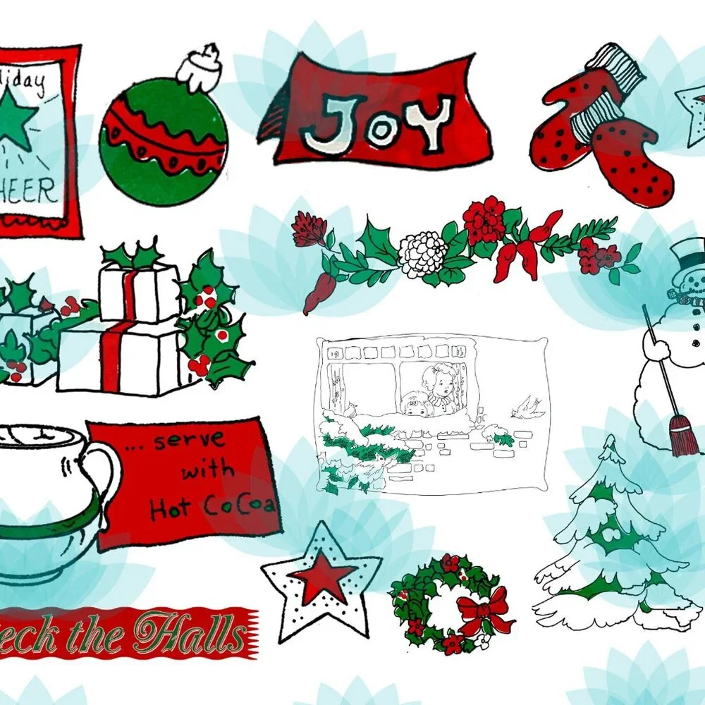 Lot 50 Christmas Die Cuts Unique Junk Journal Scrapbooking Supplies Ephemera u